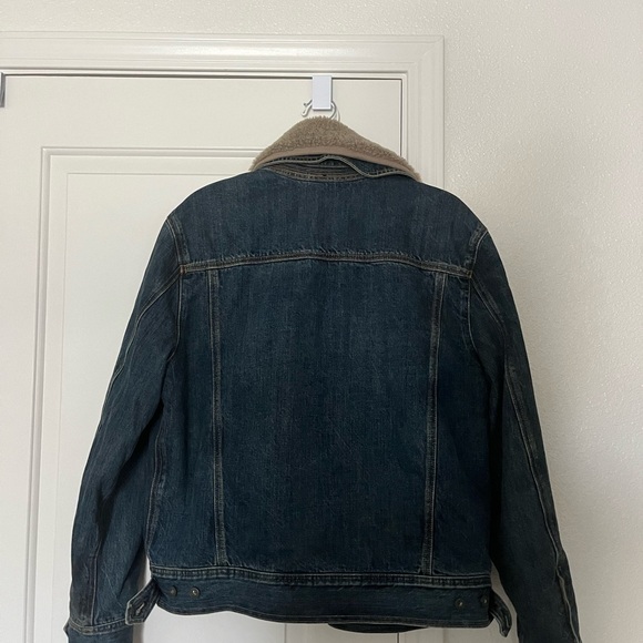 Sherpa lined jean bomber jacket - Picture 4 of 6